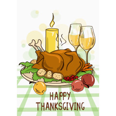 感恩节手绘海报