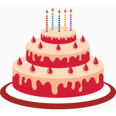 生日蛋糕卡通手绘