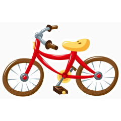 卡通单车png