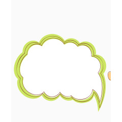 简约 小清新 漫画风格 对话框