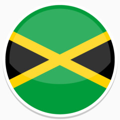 牙买加平圆世界国旗图标集