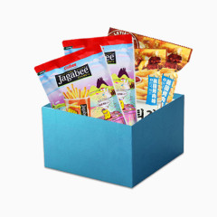 蓝色盒子里的零食