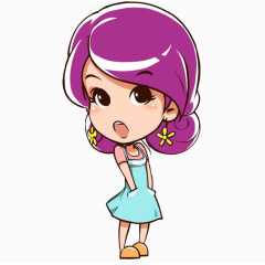 粉色卡通电视人物