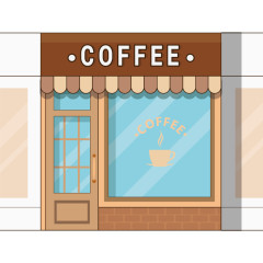 矢量咖啡店素材
