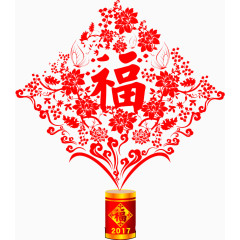 创意卡通爆竹元素