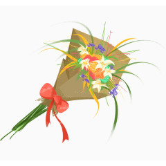 一束康乃馨图标元素