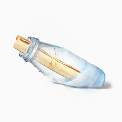 信纸漂流瓶手绘卡通 