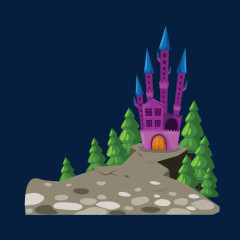 手绘卡通城堡