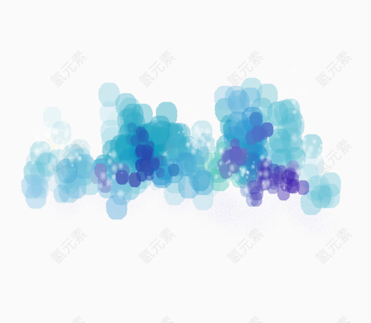 蓝色紫色气泡 