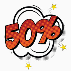 五角星促销爆炸图案