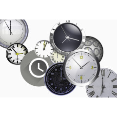 灰色时钟手表图