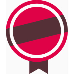 简约圆形粉色标签边框