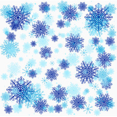 蓝色雪花背景
