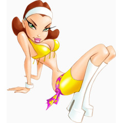 手绘西方女孩图片欧美女孩