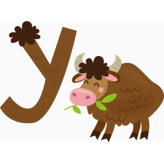 卡通字母Y