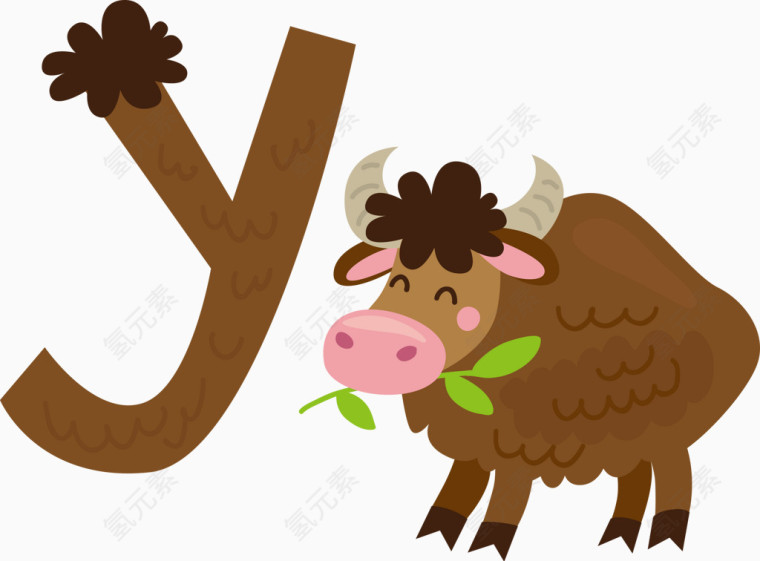 卡通字母Y