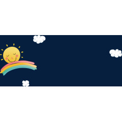 太阳彩虹和云朵