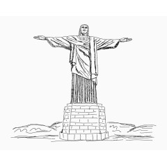 卡通手绘名胜古迹