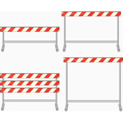 红白条纹障碍物