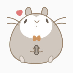 矢量可爱的仓鼠