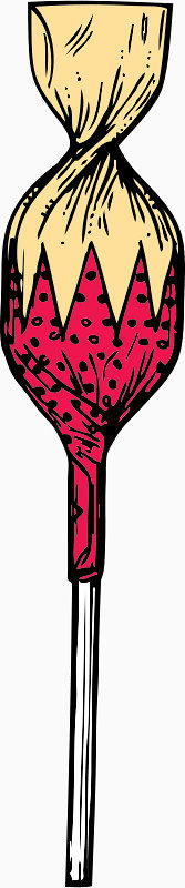 橘色的卡通棒棒糖