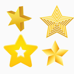 几何金色星星素材