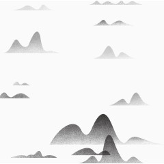  水墨山