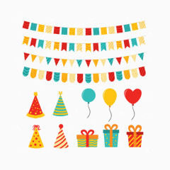 14款彩色节日派对装饰物