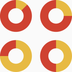 矢量PPT设计创意饼形数据图标