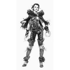 时尚黑白色插画