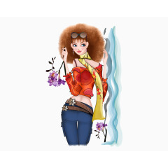 西方美女图片西方女孩矢量图