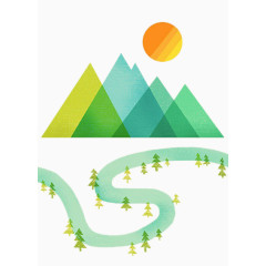 太阳山脉与河流