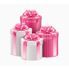大小的粉色系礼盒