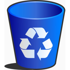 蓝色环保垃圾桶