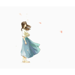 清新手绘少女