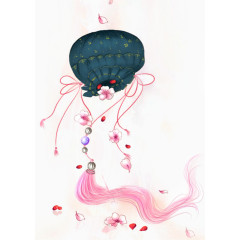 古风唯美植物插画