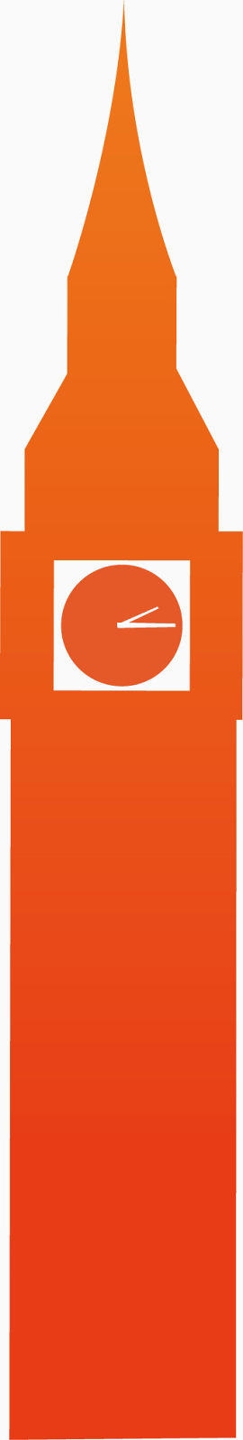 大本钟剪影矢量图