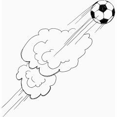 足球简易画卡通手绘装饰元素