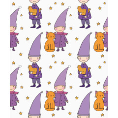 小女孩和猫背景