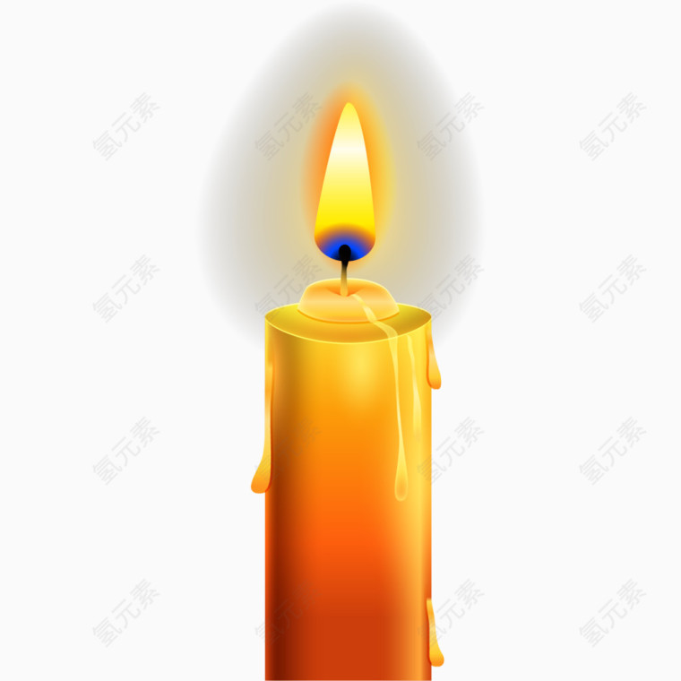 卡通手绘唯美蜡烛 