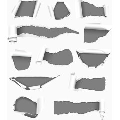 撕裂卷边标签元素合集