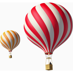 糖果色条纹热气球