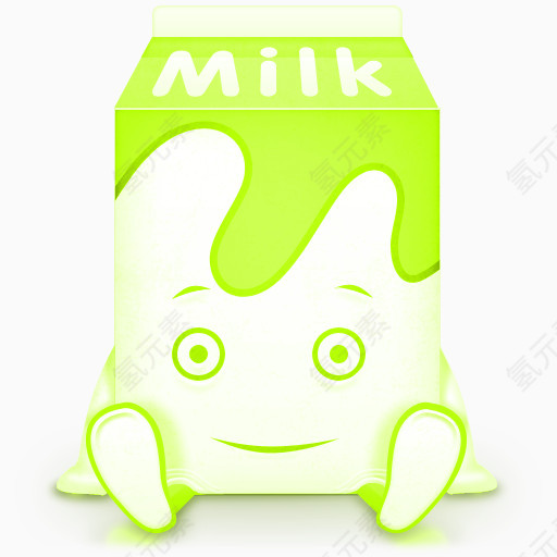 可爱的牛奶盒子