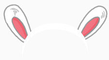 可爱的兔子耳朵