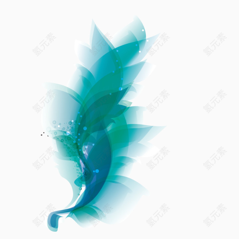 时尚抽象梦幻水彩花