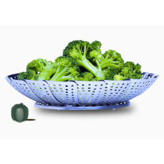 一盘西兰花素材