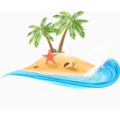夏日海滩元素