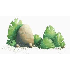 手绘植物场景背景