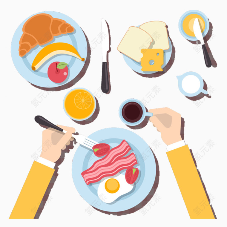 手绘卡通食物