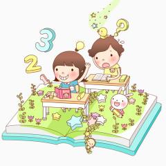 数学课上的男孩女孩